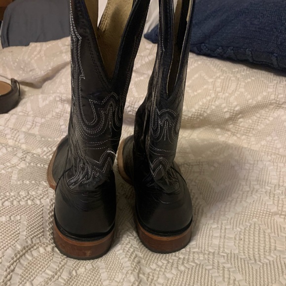 Smooth Ostrich cowboy boots - Picture 4 of 5